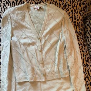Mint green St. John suit size Petite